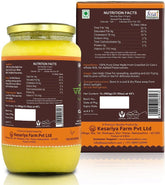 Premium A2 Gir Cow Cultured Desi Ghee From Kesariya Farm By Vedic Ghee | Bilona Two Way Churned Natural & Healthy Ghee Good For Dishes | (2 Liters) | 67.6 Ounce (1L* Pack Of 2) | Jar Pack